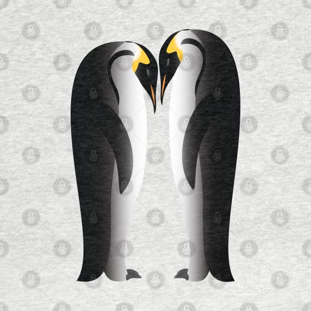 Emperor Penguins in Love by DQDesigns By Chele